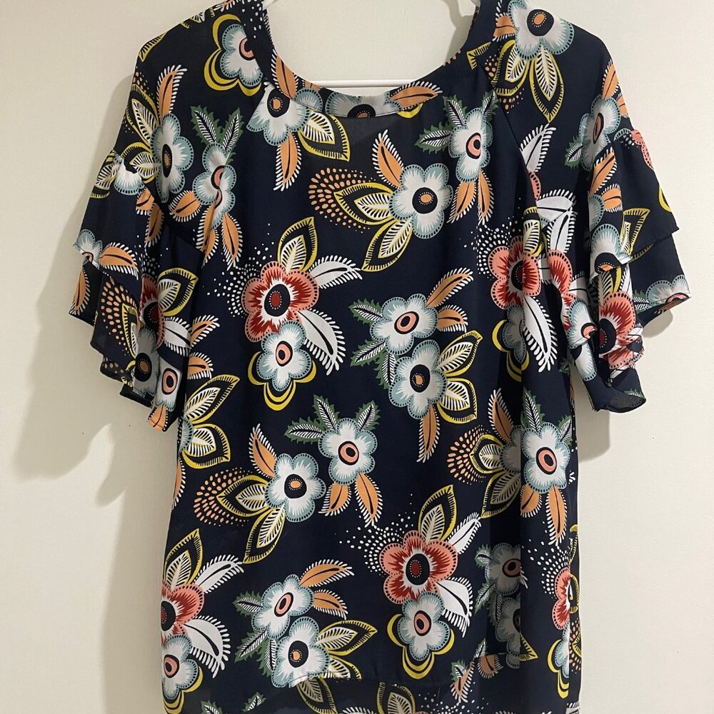 LOFT Flower Blouse
